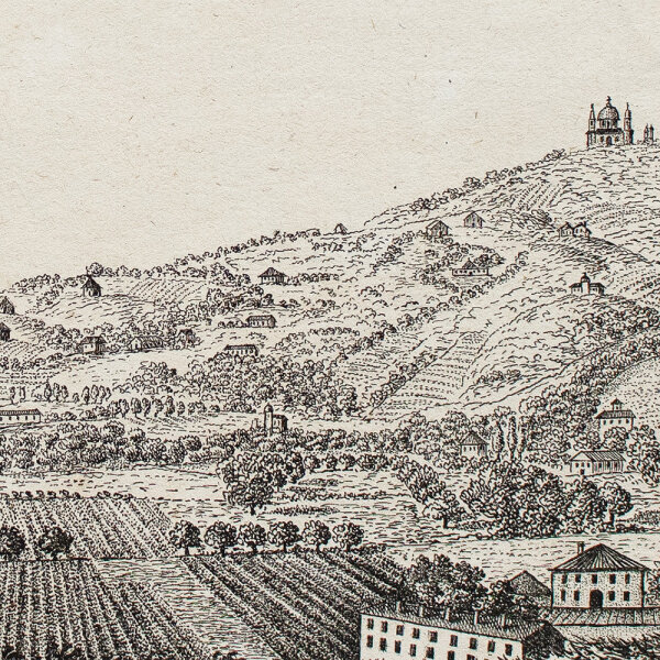 Unbekannt - Ansicht eines Theiles der Hügel bey Turin - Lithographie - Erste Hälfte 19. Jhd.