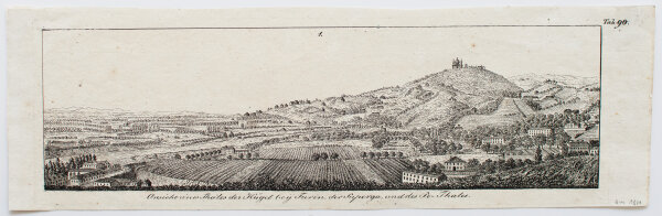 Unbekannt - Ansicht eines Theiles der Hügel bey Turin - Lithographie - Erste Hälfte 19. Jhd.