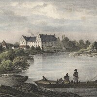 Unbekannt - Schloss Trebsen - Kolorierte Lithographie -...
