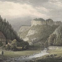 Carl Wilhelm Arldt - Der Hockstein - Lithographie - Erste...