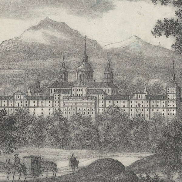 Unbekannt - Das Escurial - Lithographie - Erste Hälfte 19. Jhd.