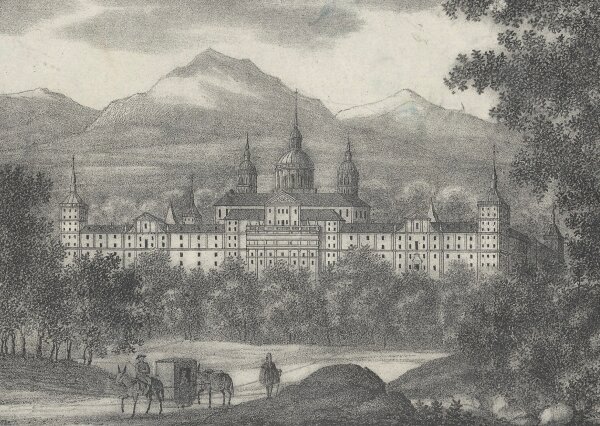 Unbekannt - Das Escurial - Lithographie - Erste Hälfte 19. Jhd.