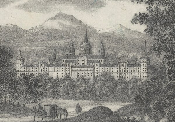 Unbekannt - Das Escurial - Lithographie - Erste Hälfte 19. Jhd.
