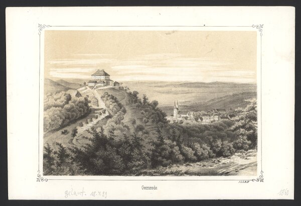 Unbekannt - Gernrode - Getönte Lithographie - Erste Hälfte 19. Jhd.