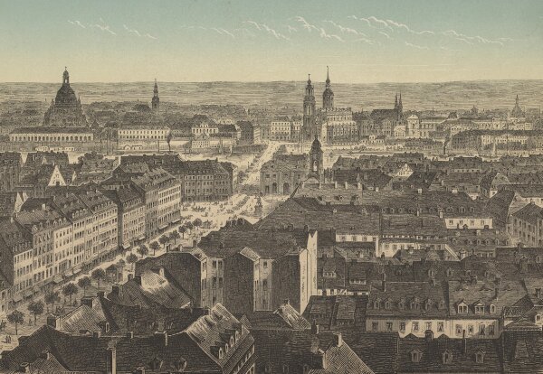 Bruno Heinrich Straßberger - Dresden - Getönter Holzstich - Zweite Hälfte 19. Jhd.