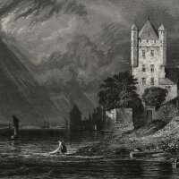William Tombleson - Eltville am Rhein - Stahlstich - um 1832