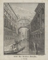 A. Richter - Seufzer-Brücke in Venedig - Lithografie...