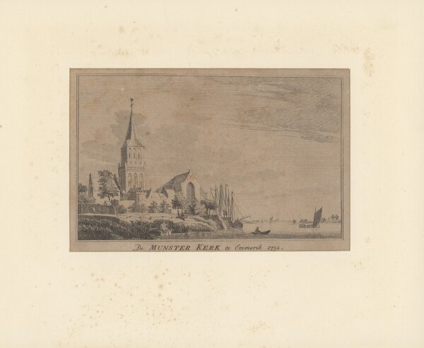 Paul van Liender - De Munster Kerk te Emmerik 1732 - Kupferstich - nach 1732