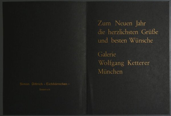Simon Dittrich - Neujahrsgrafik - 1978 - Siebdruck