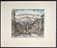 unbekannt - Innsbruck, Annasäule - o.J. - Radierung