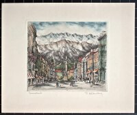 unbekannt - Innsbruck, Annasäule - o.J. - Radierung