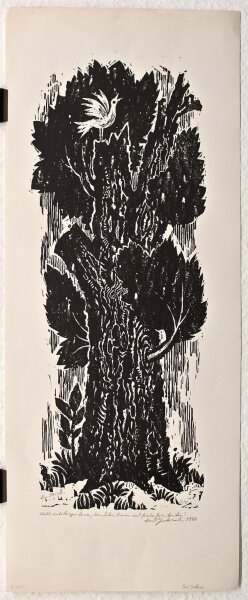 Horst Jockusch - Neujahrsgrafik - 1978 - Holzschnitt