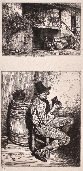 Charles Jacque - St. Come - 1843 - Radierung