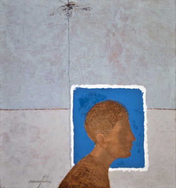 Viktor Pokidanets - Besuch am Meer - 1990 - Öl auf Leinwand