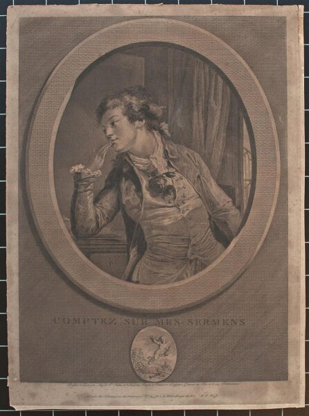 Augustin de Saint-Aubin - Comptez sur mes Sermens - o.J. - Kupferstich