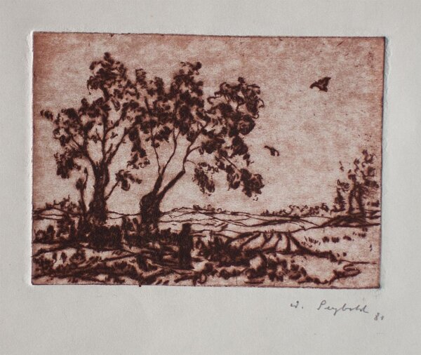 Willy Seybold - Landschaft - 1981 - Farbradierung