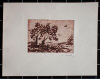 Willy Seybold - Landschaft - 1981 - Farbradierung