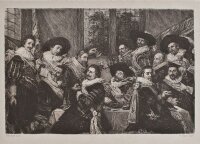 William Unger - Festmahl der Offiziere der Sankt-Georgs-Schützengilde - o.J. - Radierung