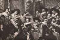 William Unger - Festmahl der Offiziere der Sankt-Georgs-Schützengilde - o.J. - Radierung