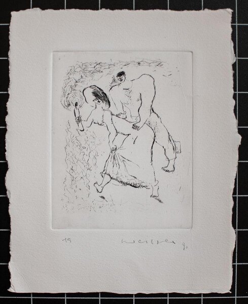 unbekannt - Liebespaar - 1990 - Radierung