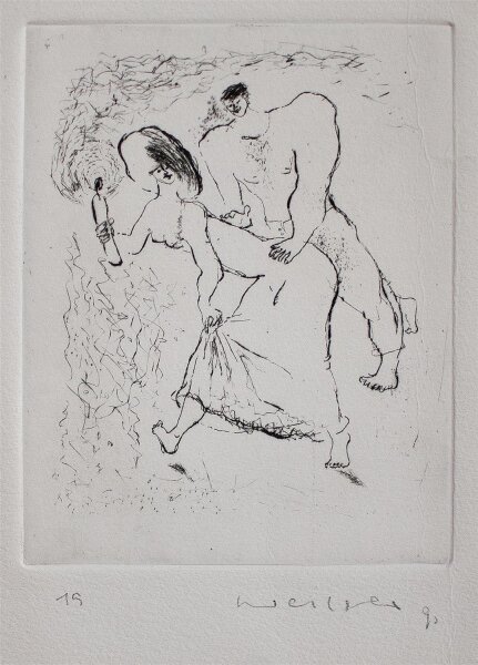 unbekannt - Liebespaar - 1990 - Radierung